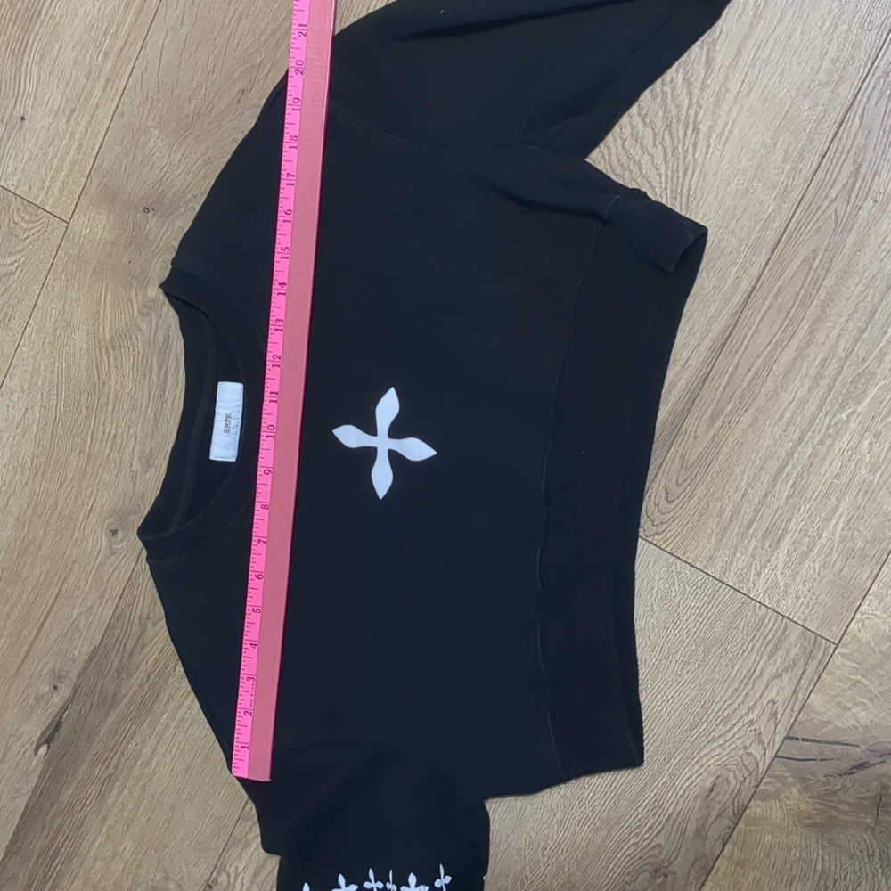 SMFK cross logo Black sweatshirt Size Small - Picture 5 of 7